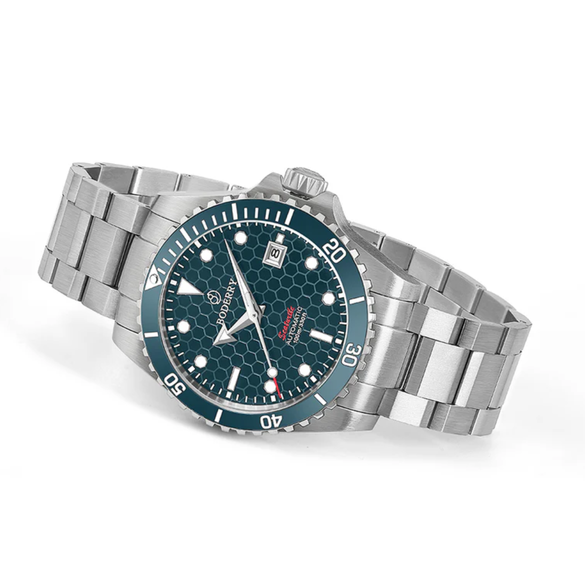 SEATURTLE.OCEAN(TITANIUM) - Automatic Titanium Diver Watch | Sea Blue/Ti-bracelet