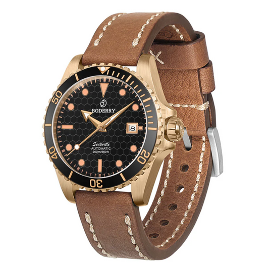 SEATURTLE.OCEAN(BRONZE) - Automatic Bronze Diver Watch | Black