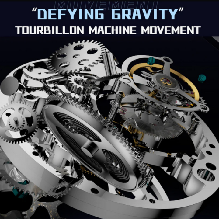 AESOP Mens Luxury starry sky dial Tourbillon 7049 - Rose Golden