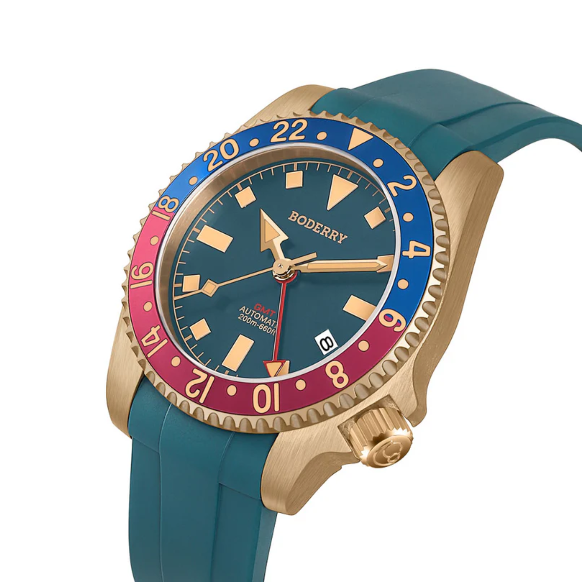 ADMIRAL GMT - 200M Waterproof Bronze Automatic Diver Watch | Blue