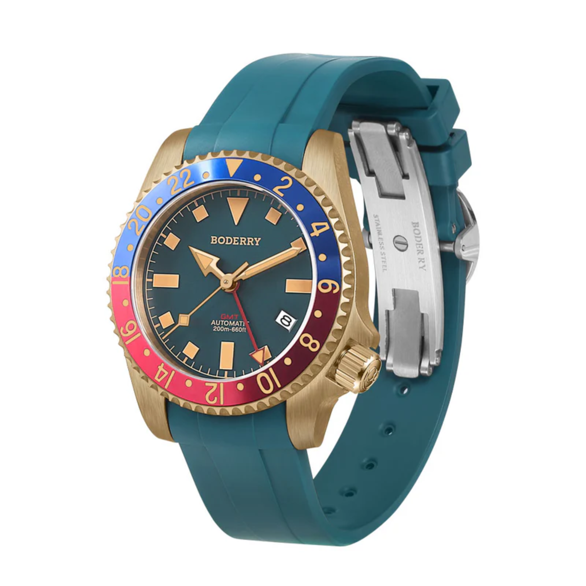 ADMIRAL GMT - 200M Waterproof Bronze Automatic Diver Watch | Blue