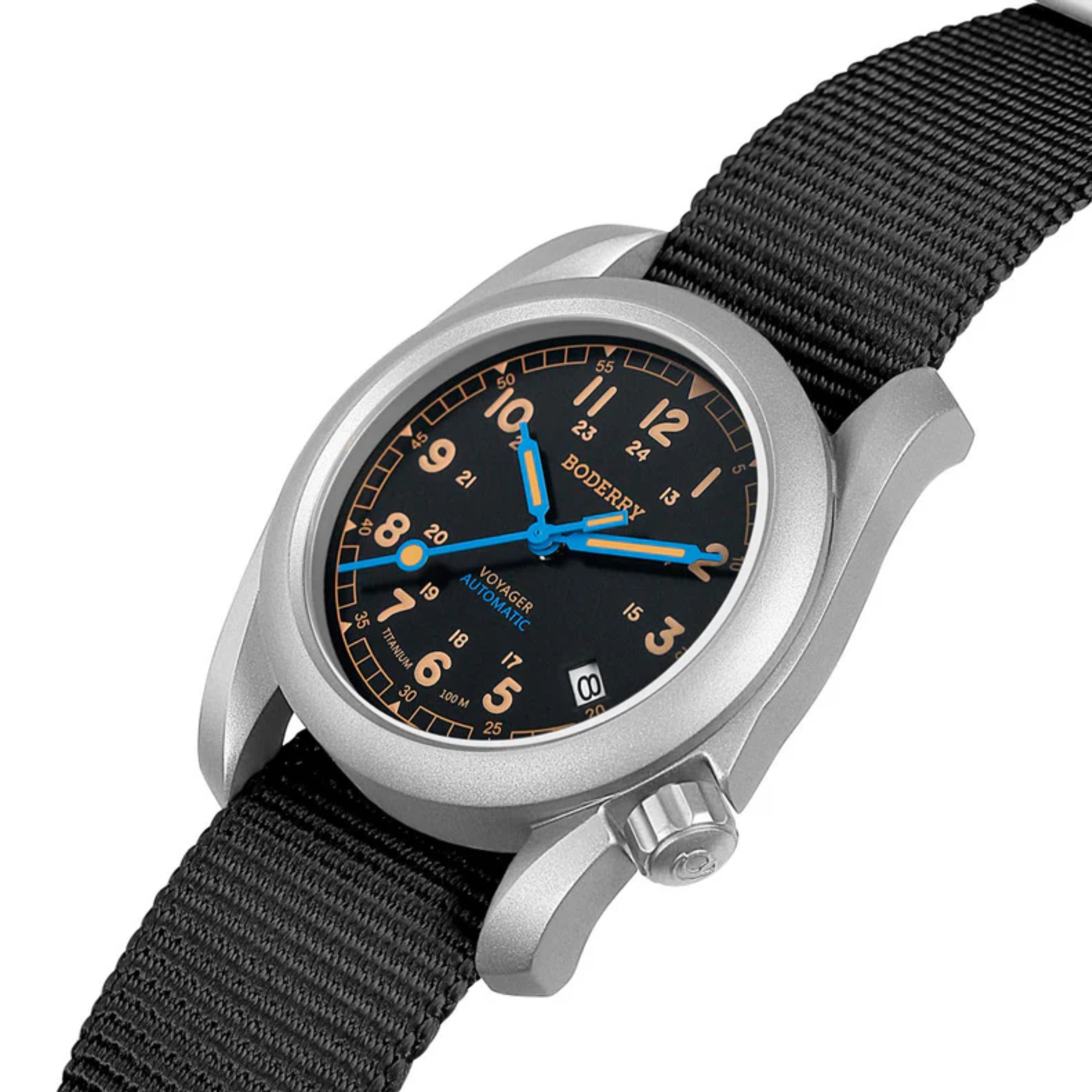 VOYAGER - 100M Waterproof Titanium Automatic Field Watch | Vintage Noir