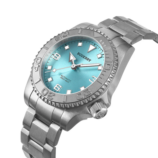 ADMIRAL 3-Hand No-Date - 200M Waterproof Titanium Automatic Diver Watch | Glacier Blue