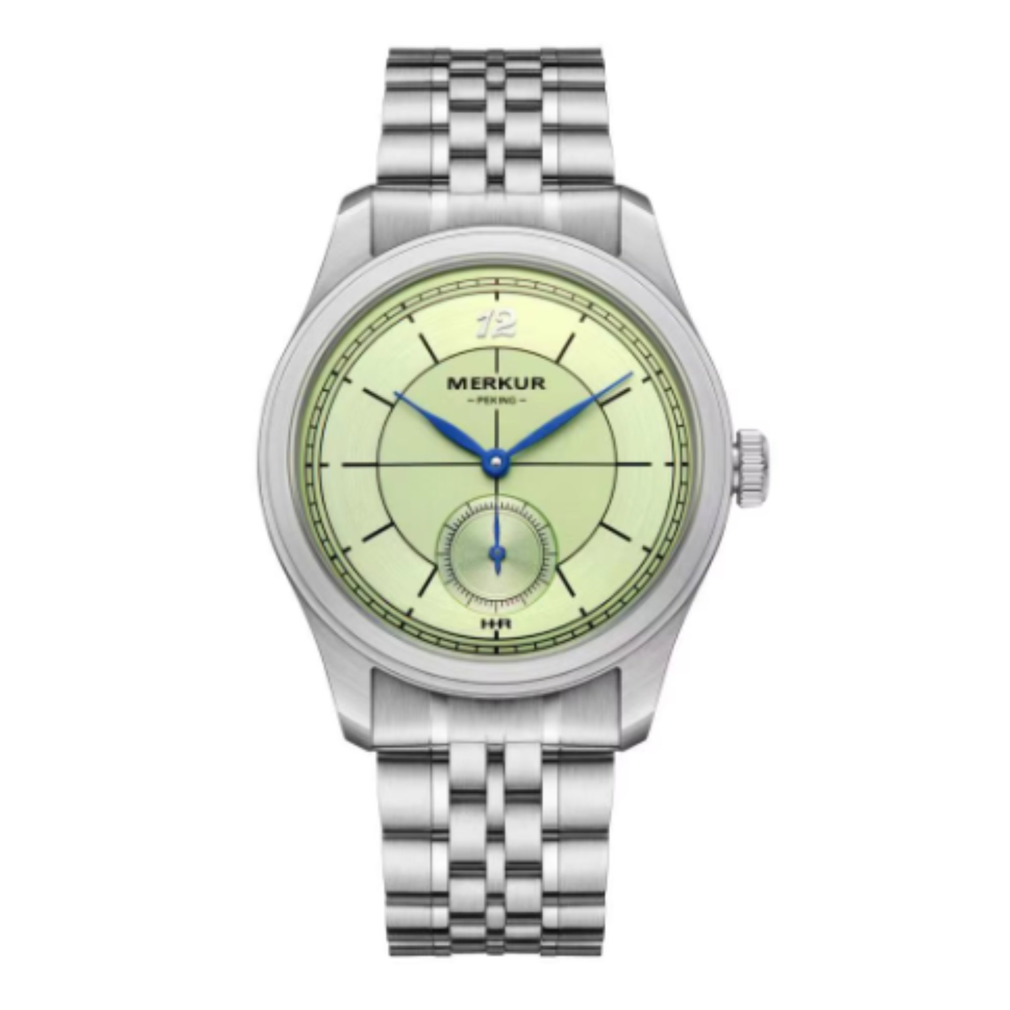 The New Business LEVEE Series Manual Chorded Watch Cross Line Dial Dial Retro with Small Seconds - Pista