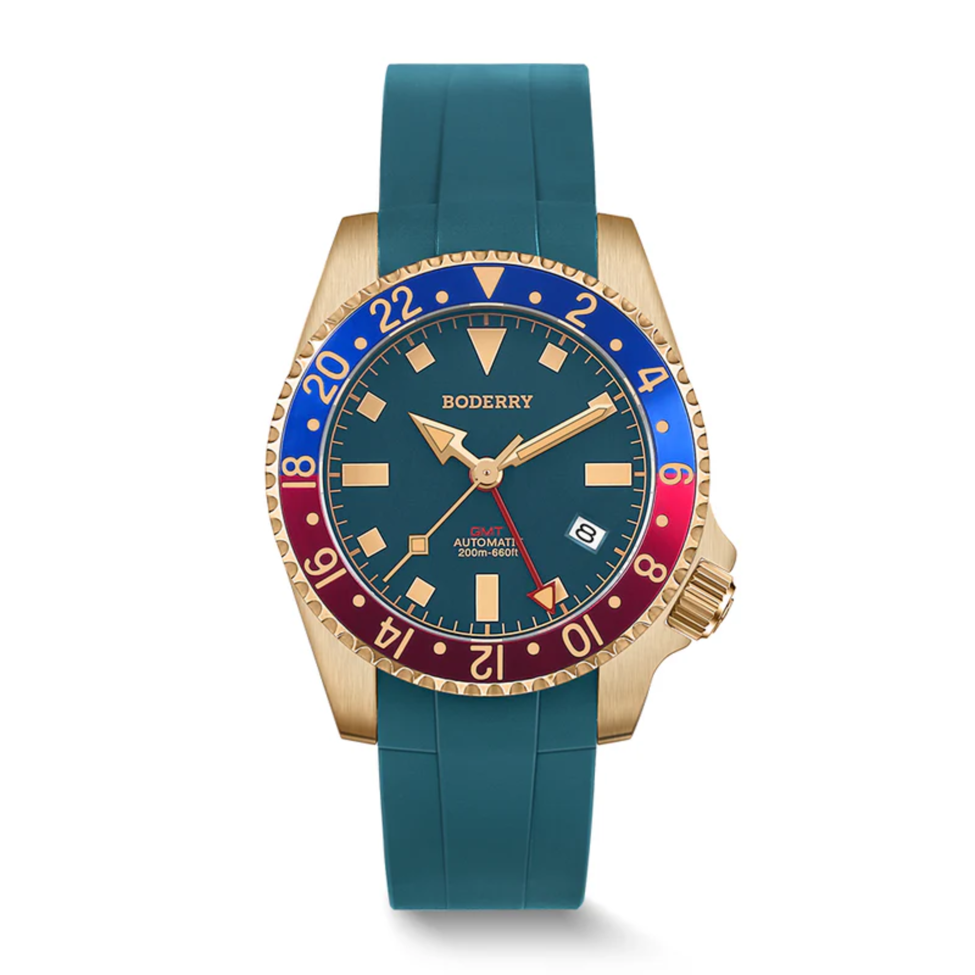 ADMIRAL GMT - 200M Waterproof Bronze Automatic Diver Watch | Blue