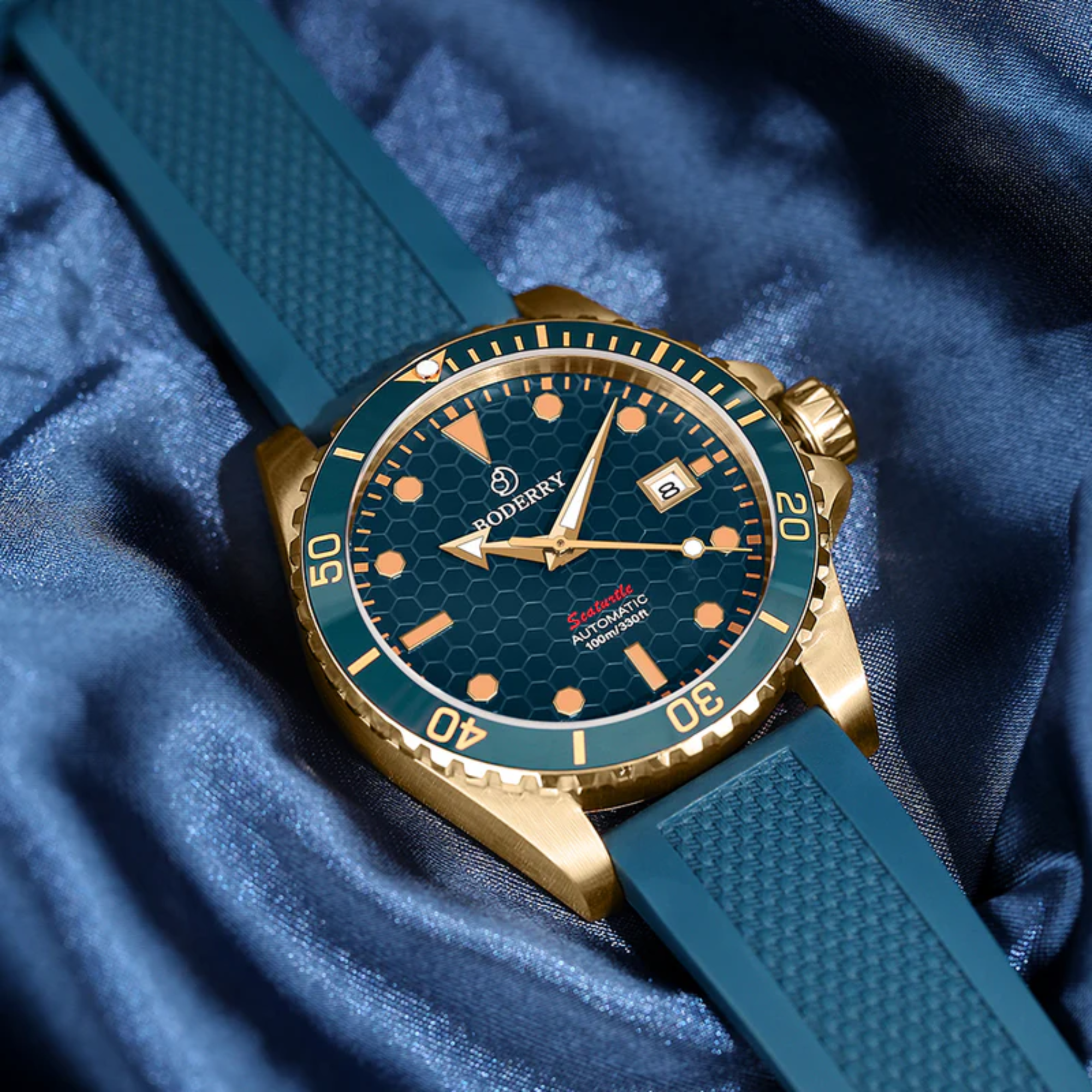 SEATURTLE.OCEAN(BRONZE) - Automatic Bronze Diver Watch | Sea Blue