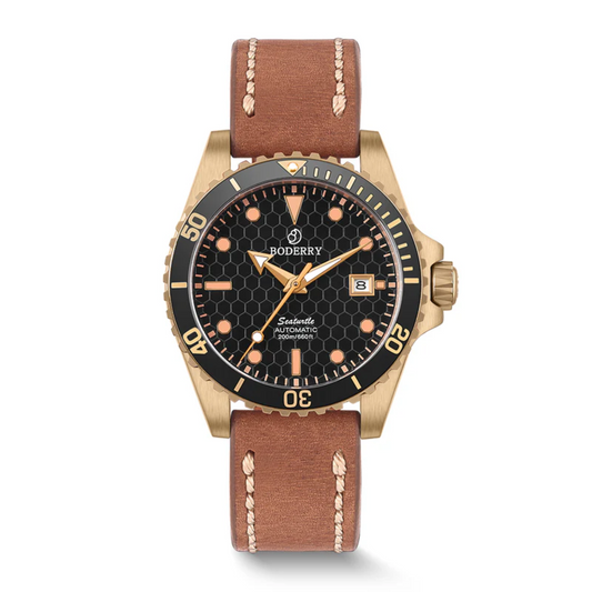 SEATURTLE.OCEAN(BRONZE) - Automatic Bronze Diver Watch | Black