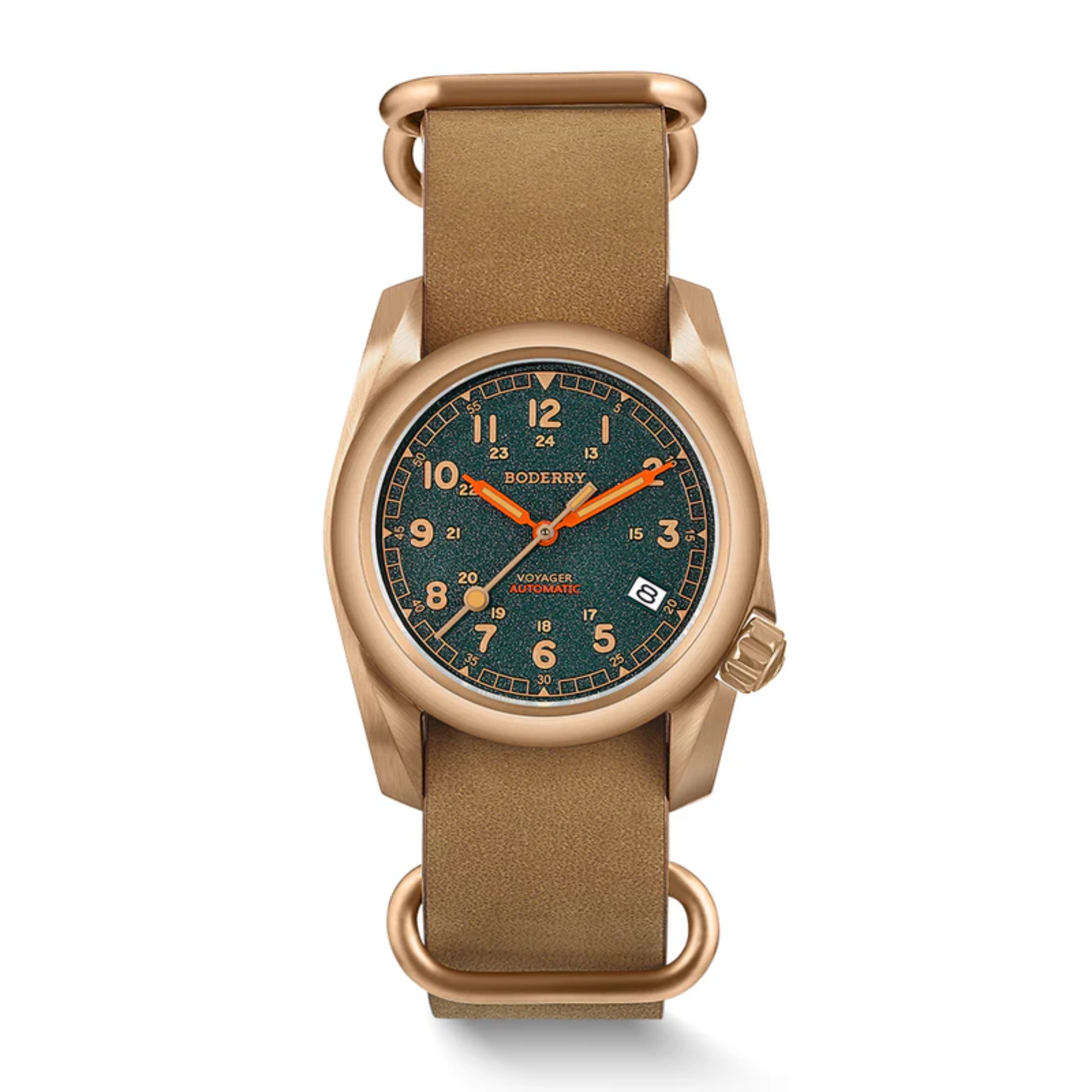 VOYAGER - 100M Waterproof Bronze Automatic Field Watch | Sandstone Green