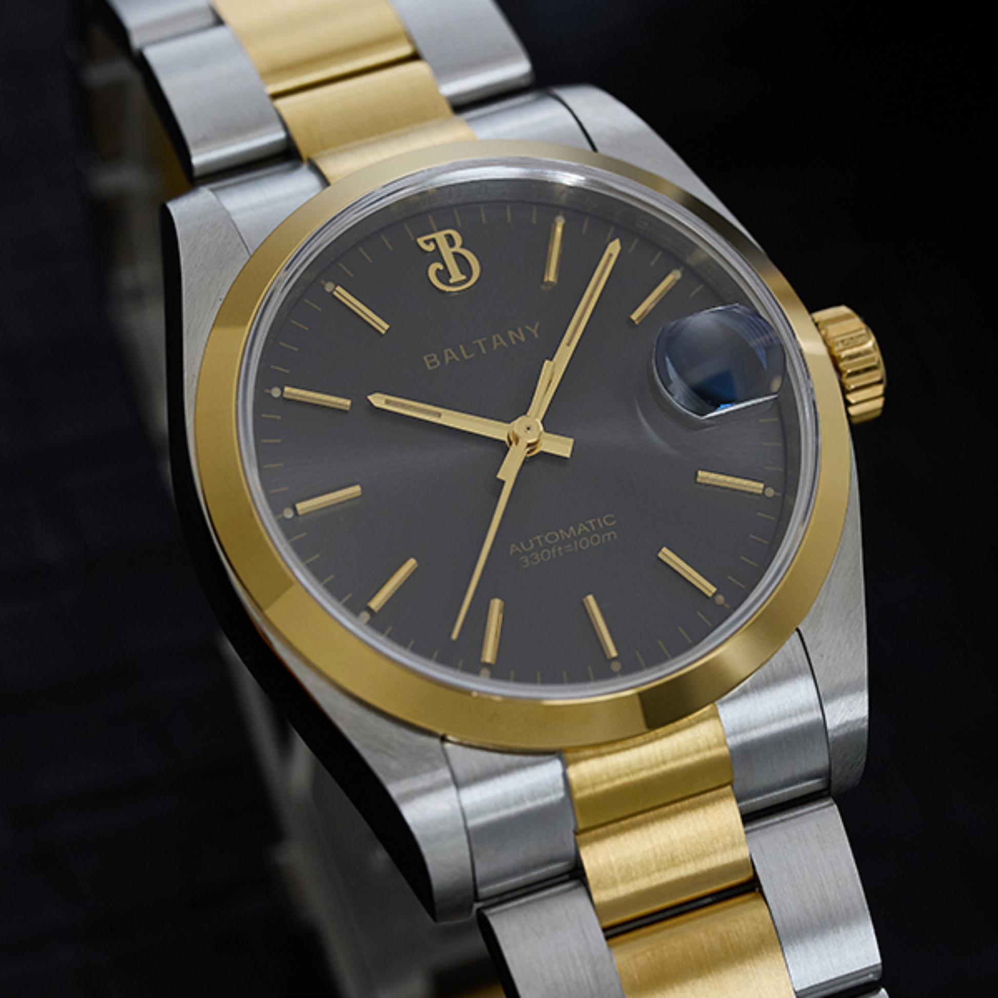 Baltany 36mm Smooth Bezel Perpetual DJ Homage Watch S4095