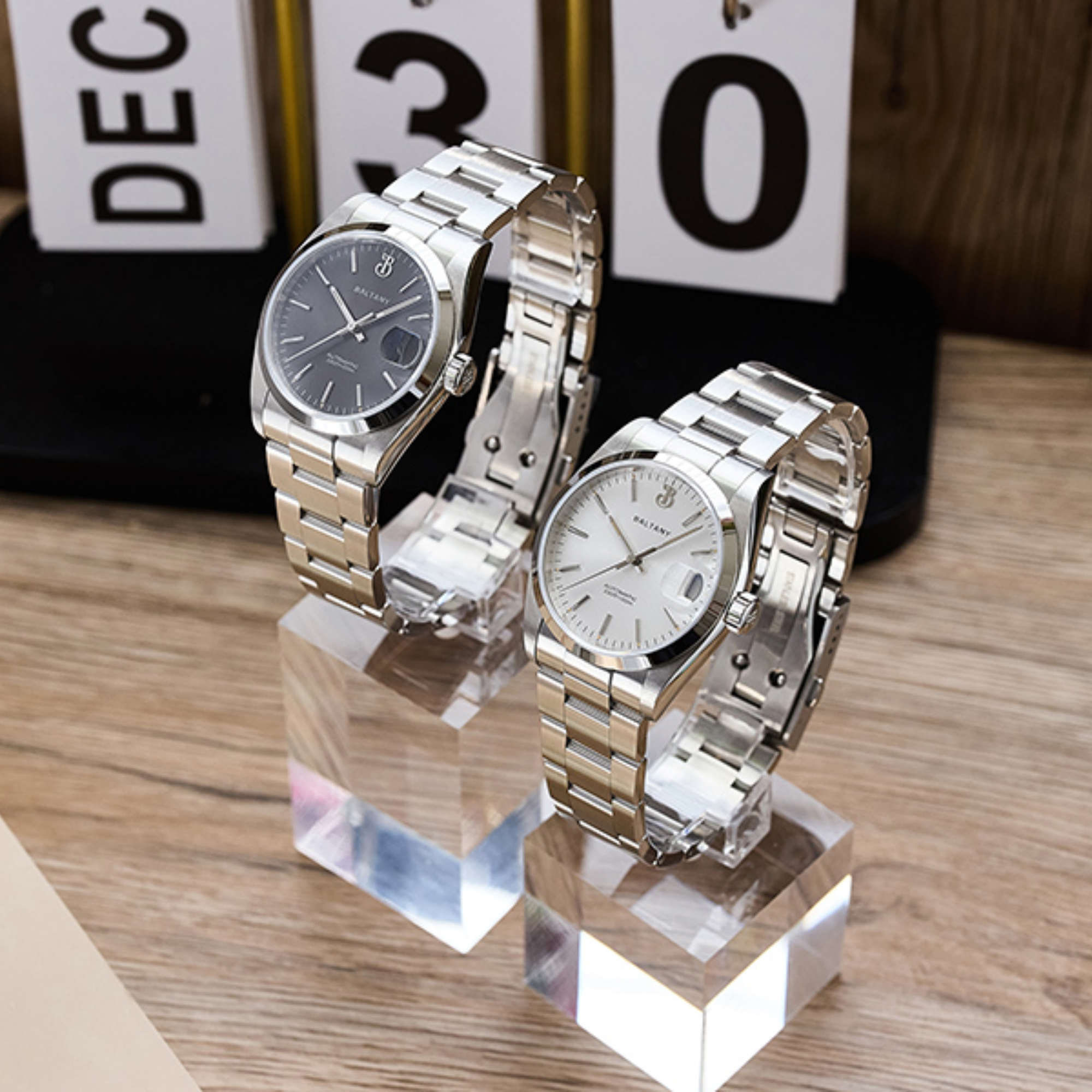 Baltany 36mm Smooth Bezel Perpetual DJ Homage Watch S4095