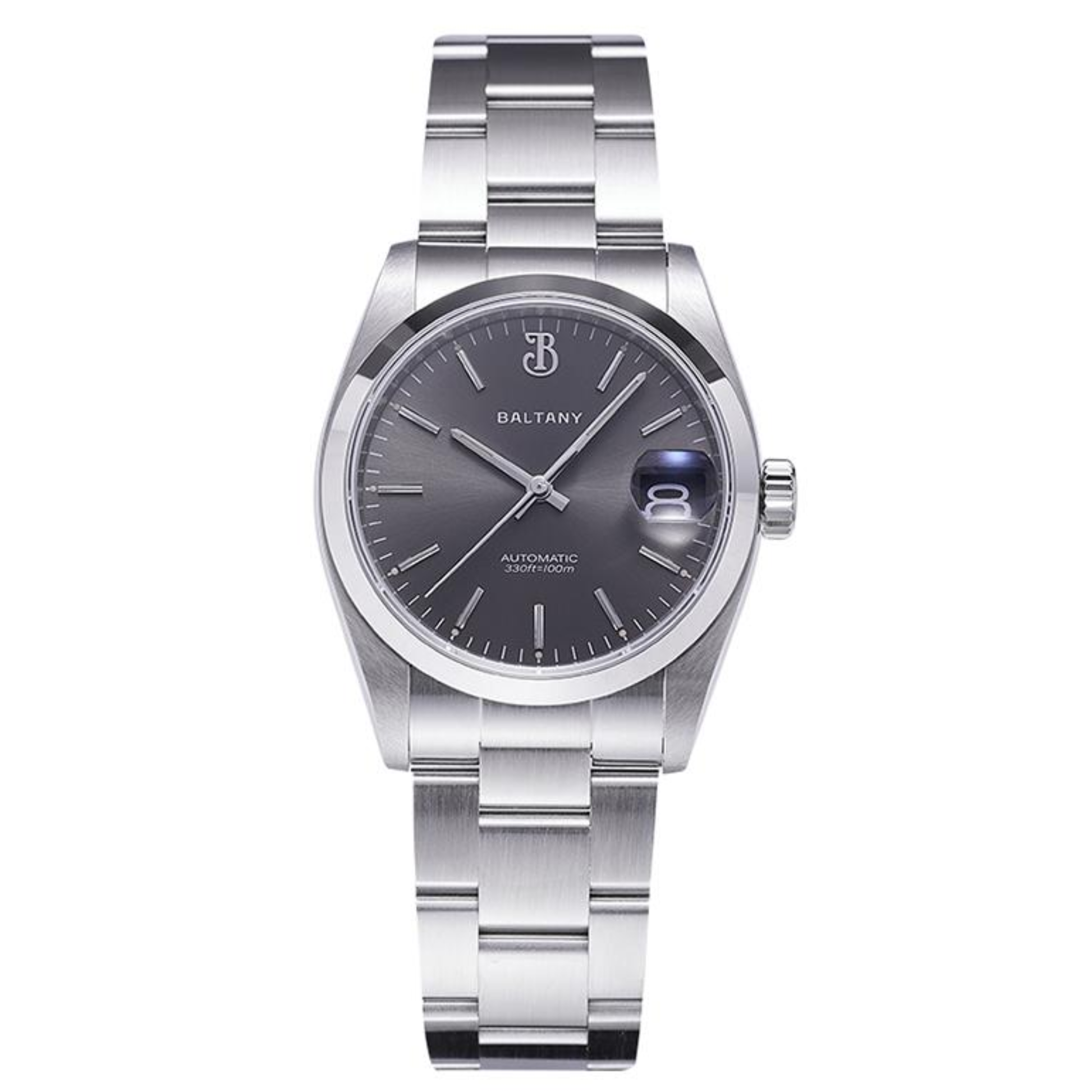 Baltany 36mm Smooth Bezel Perpetual DJ Homage Watch S4095