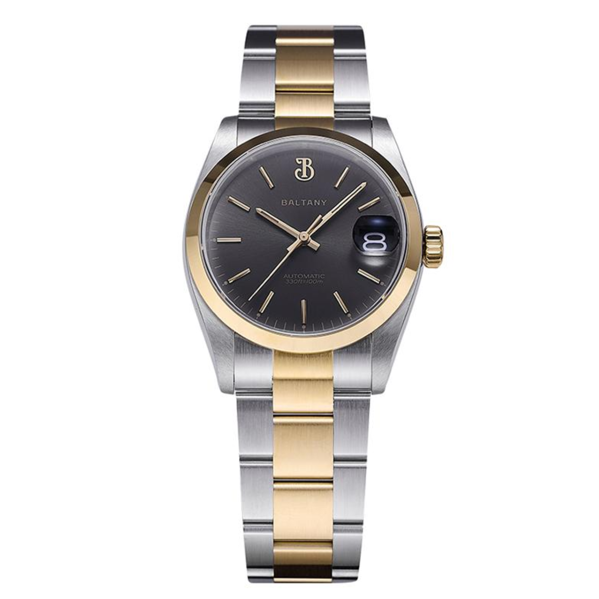 Baltany 36mm Smooth Bezel Perpetual DJ Homage Watch S4095