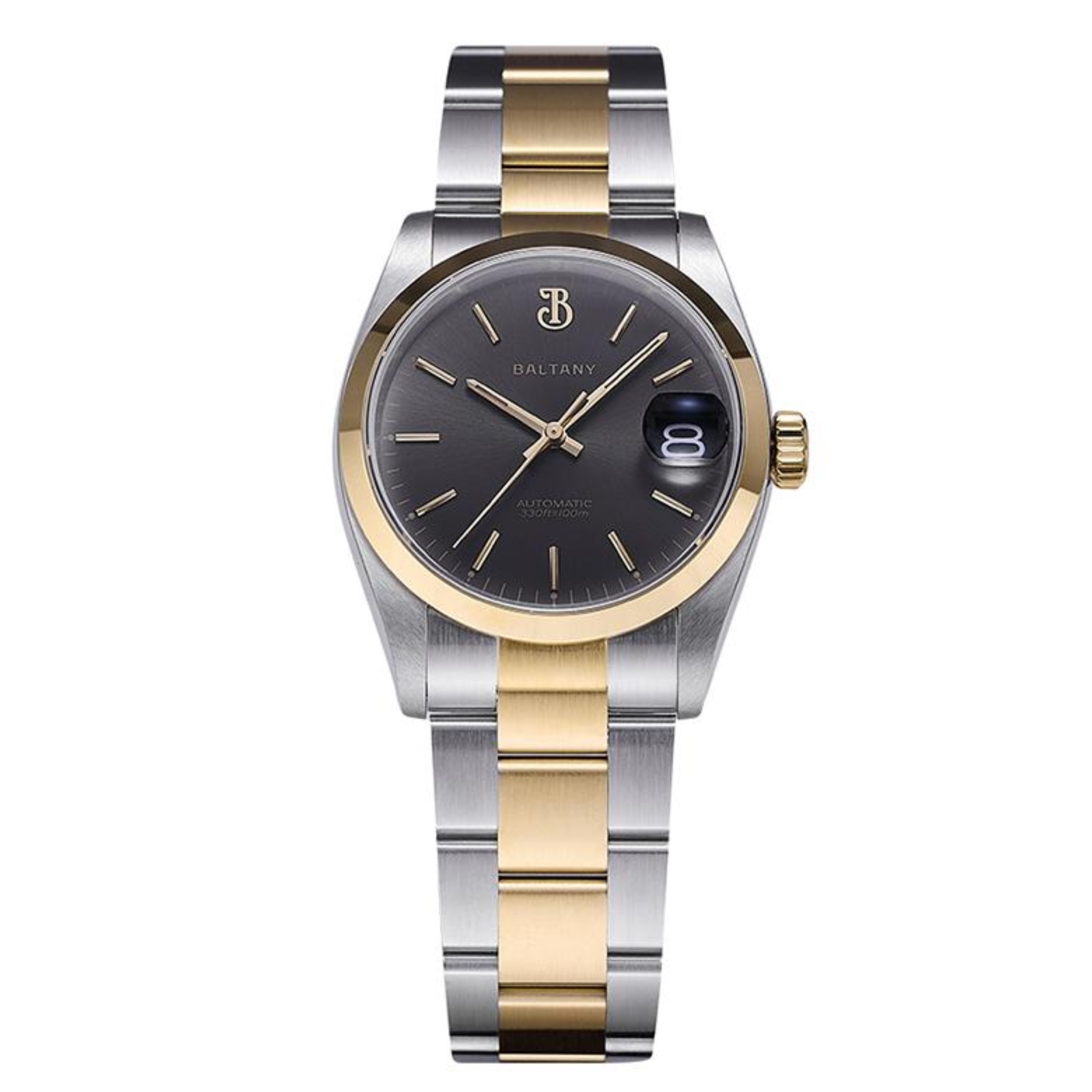 Baltany 36mm Smooth Bezel Perpetual DJ Homage Watch S4095