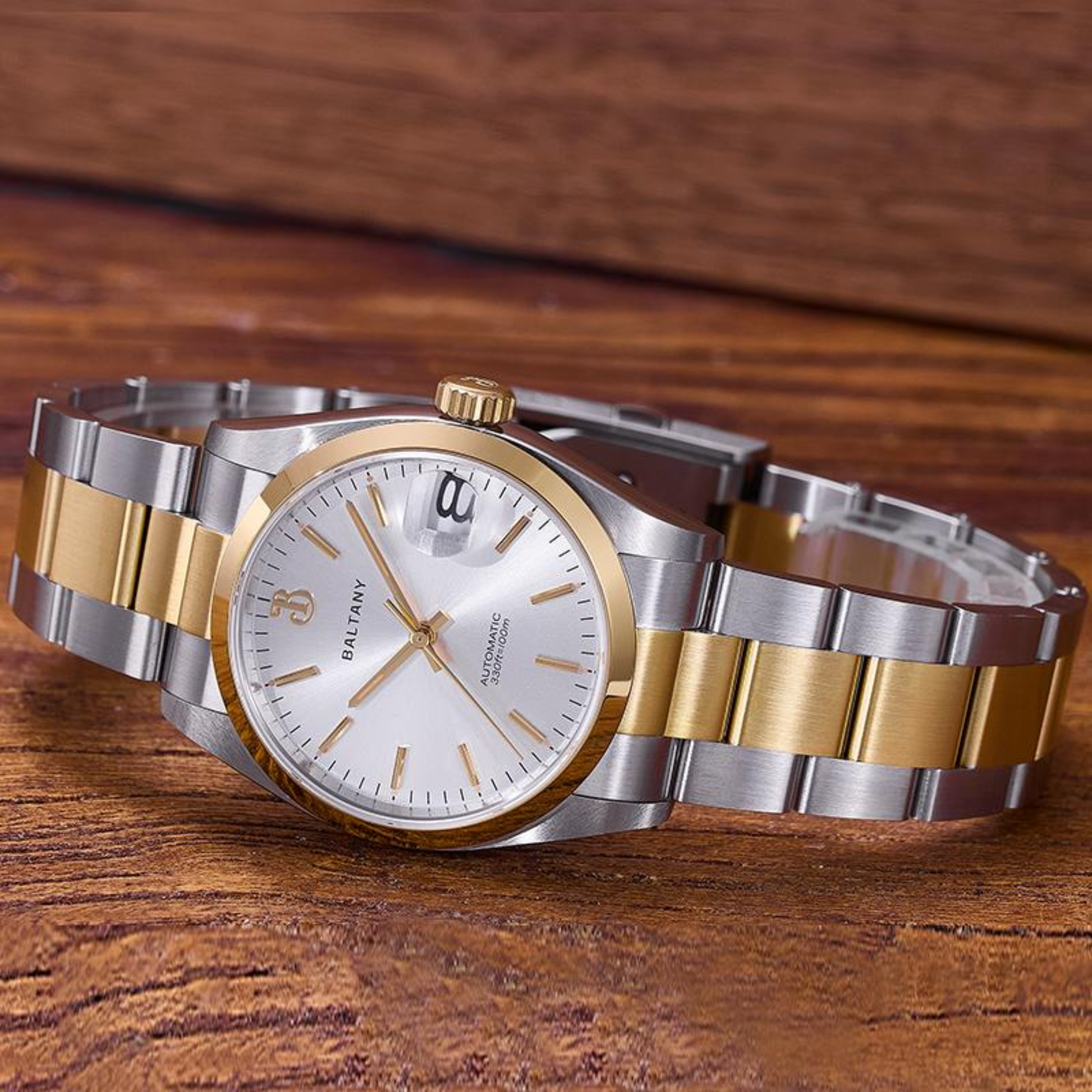 Baltany 36mm Smooth Bezel Perpetual DJ Homage Watch S4095