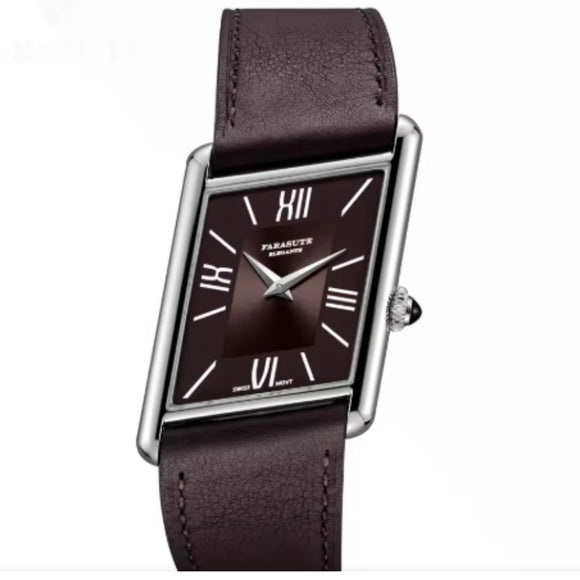 FARASUTE Men's Luxury Wristwatch with Sapphire Parallel Case - Brown
