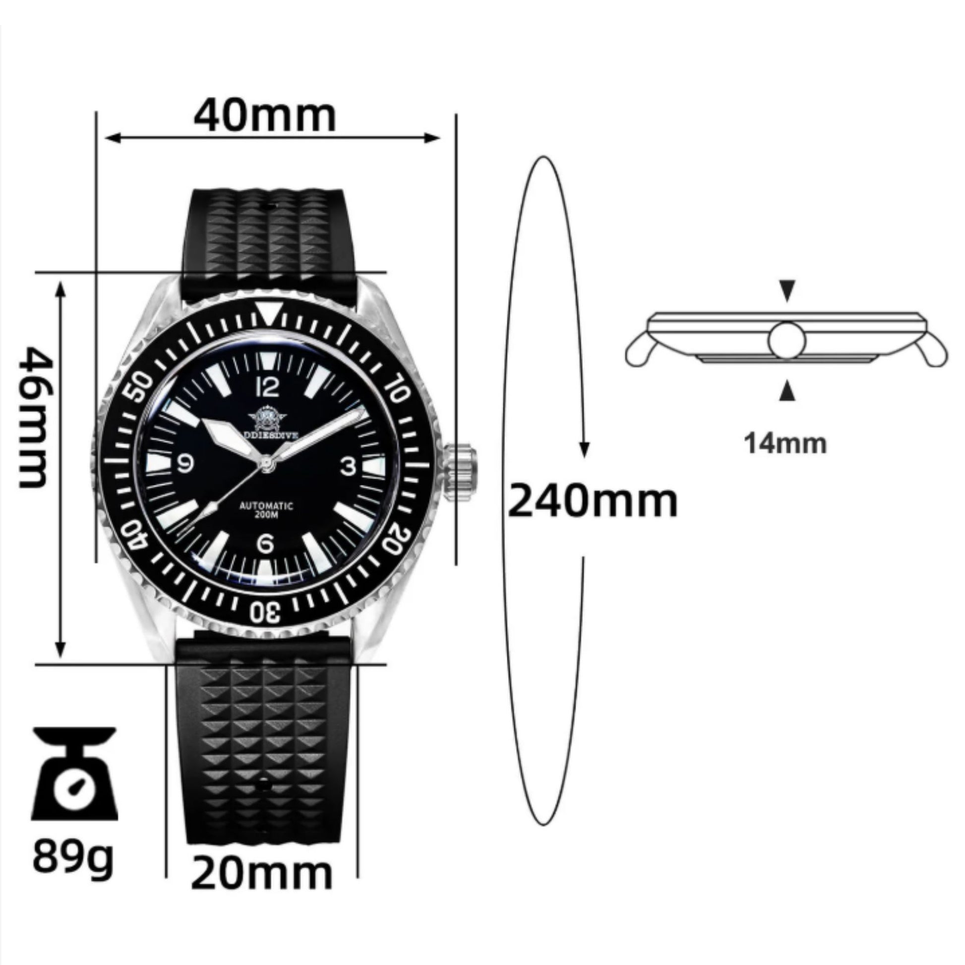 ADDIESDIVE Sharkmaster 300 Automatic Dive Watch AD2056