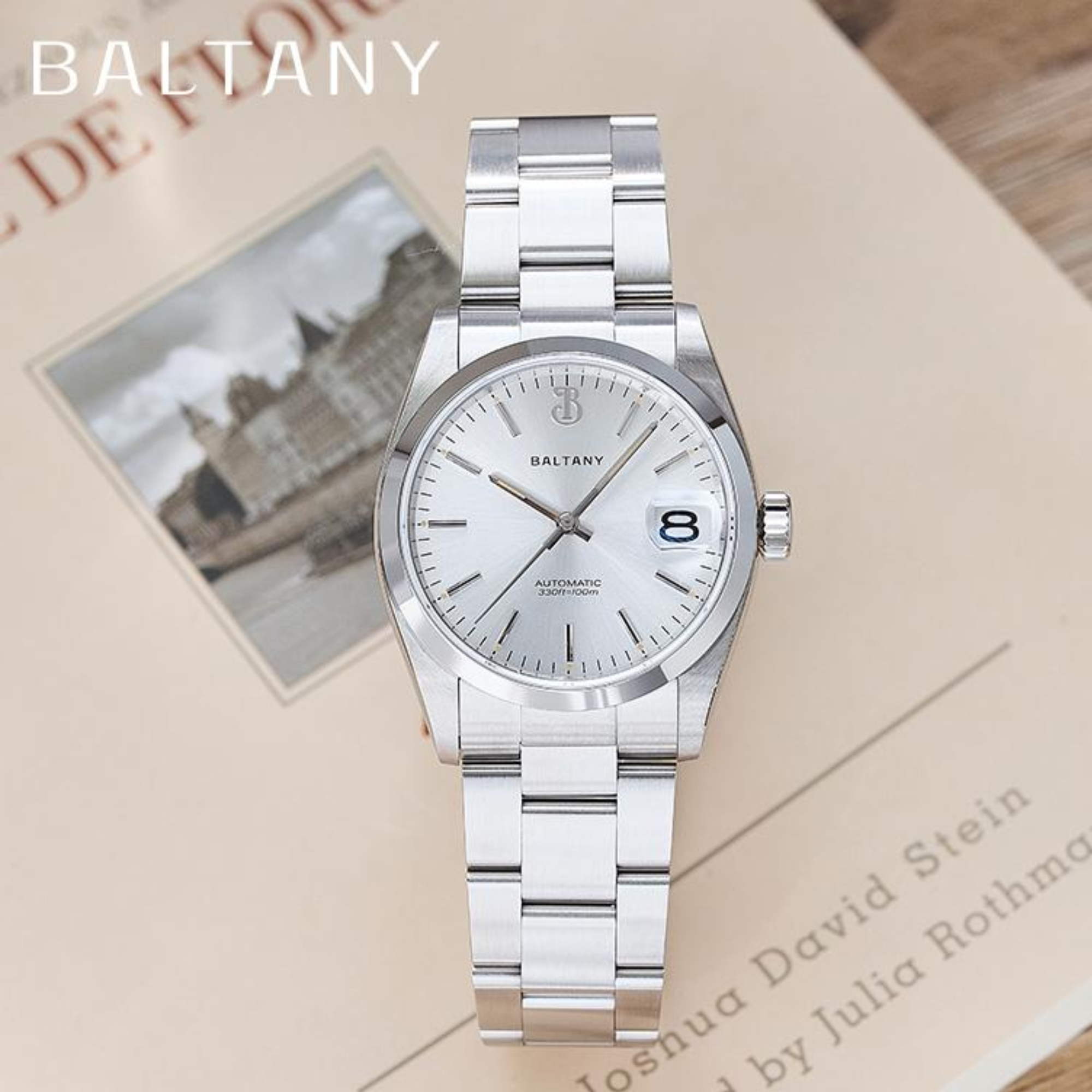 Baltany 36mm Smooth Bezel Perpetual DJ Homage Watch S4095