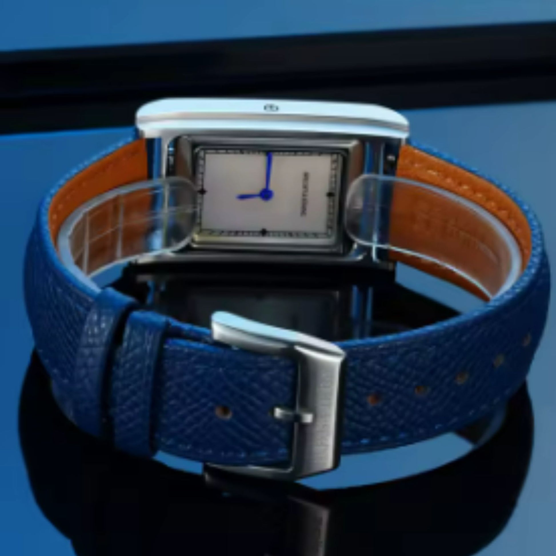 Specht & Söhne Square Double Face Men's Watches Stainless Steel Sapphire Crystal watch