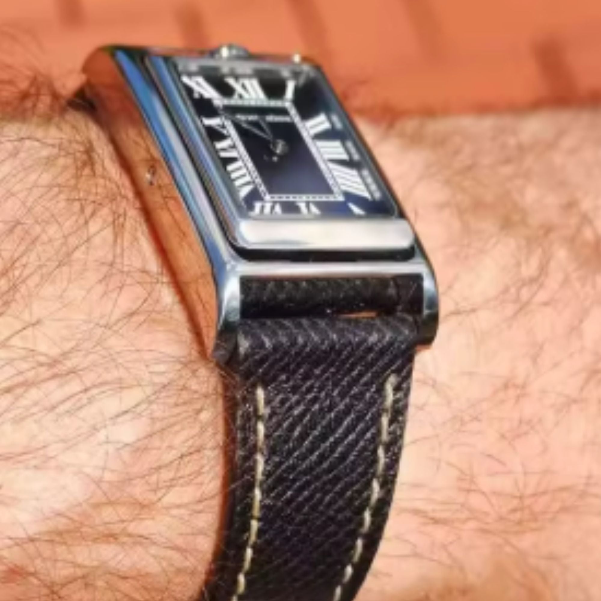 Specht & Söhne Square Double Face Men's Watches Stainless Steel Sapphire Crystal watch