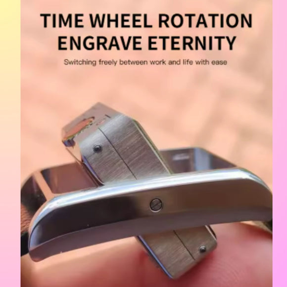 Specht & Söhne Square Double Face Men's Watches Stainless Steel Sapphire Crystal watch