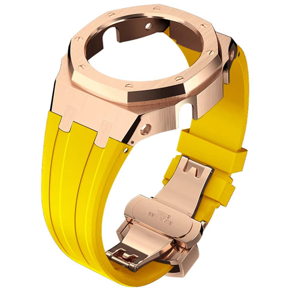 Metal Mod Kit Watchband and Metal Case for G-shock GA-2100 and GA