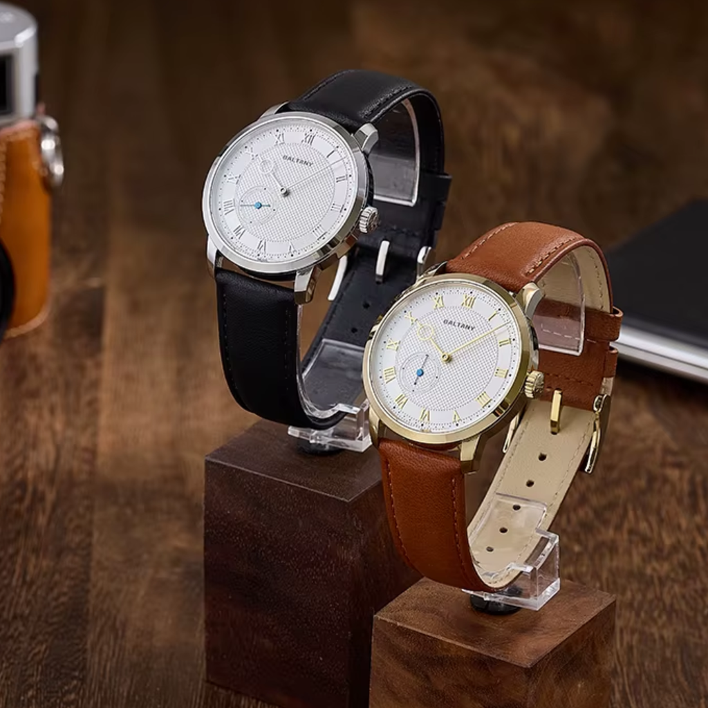 Baltany Vintage Micro Rotor Automatic Watch Men Exhibition Caseback S4099 Wristwatch 38MM