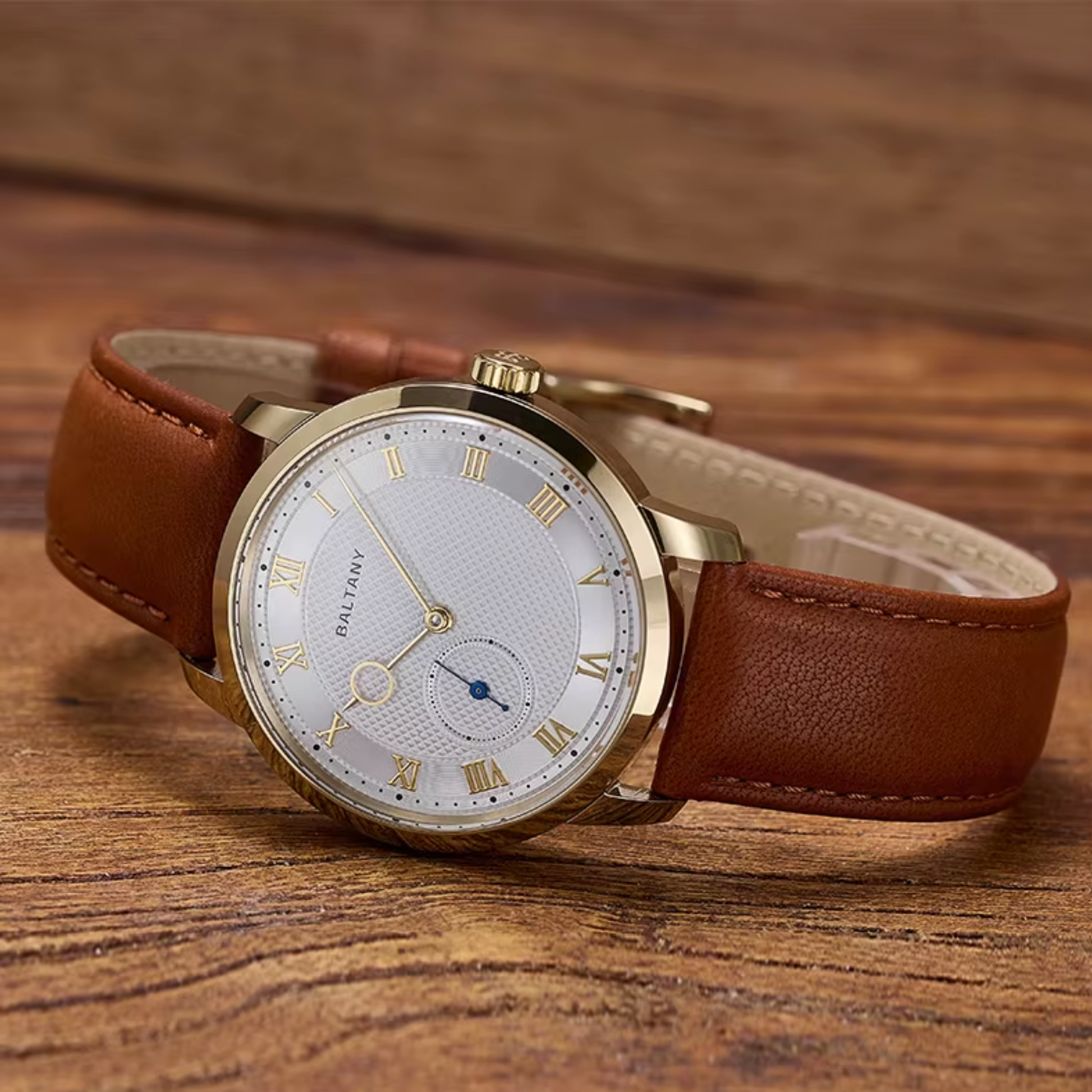 Baltany Vintage Micro Rotor Automatic Watch Men Exhibition Caseback S4099 Wristwatch 38MM