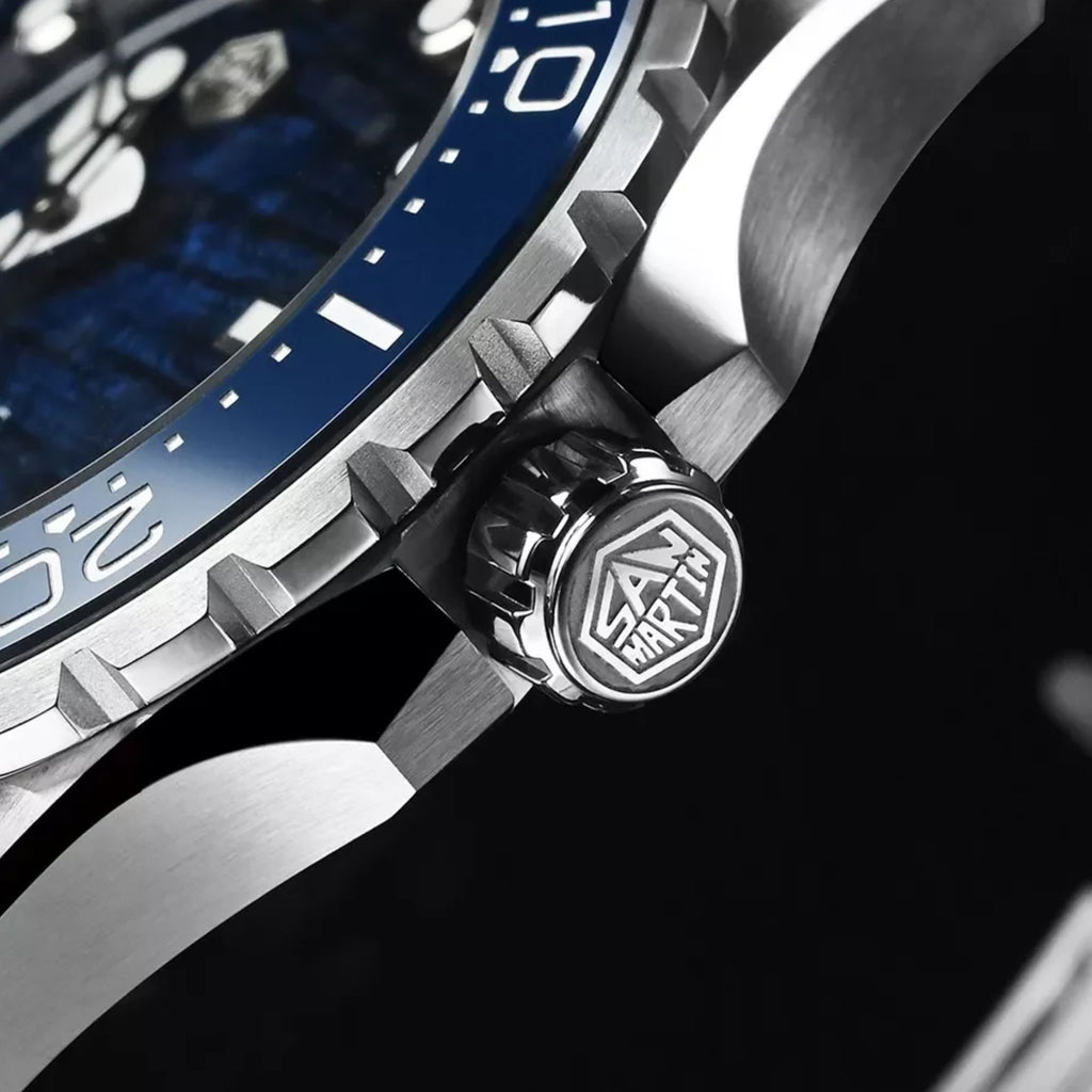 San Martin SN0154-G 40mm Dive Watch Automatic ST2130 Waterproof 300m Gradient dial BGW-X1 Luminous