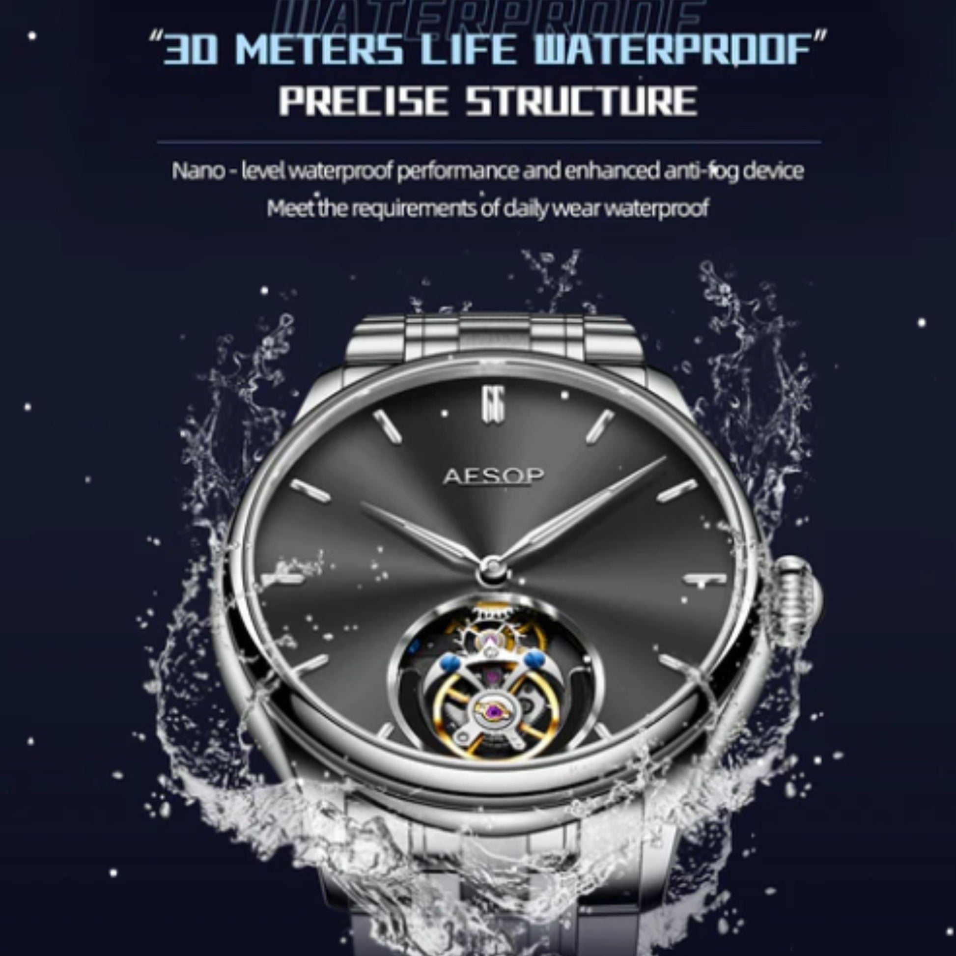 AESOP Original diamond tourbillon movement watch 7040