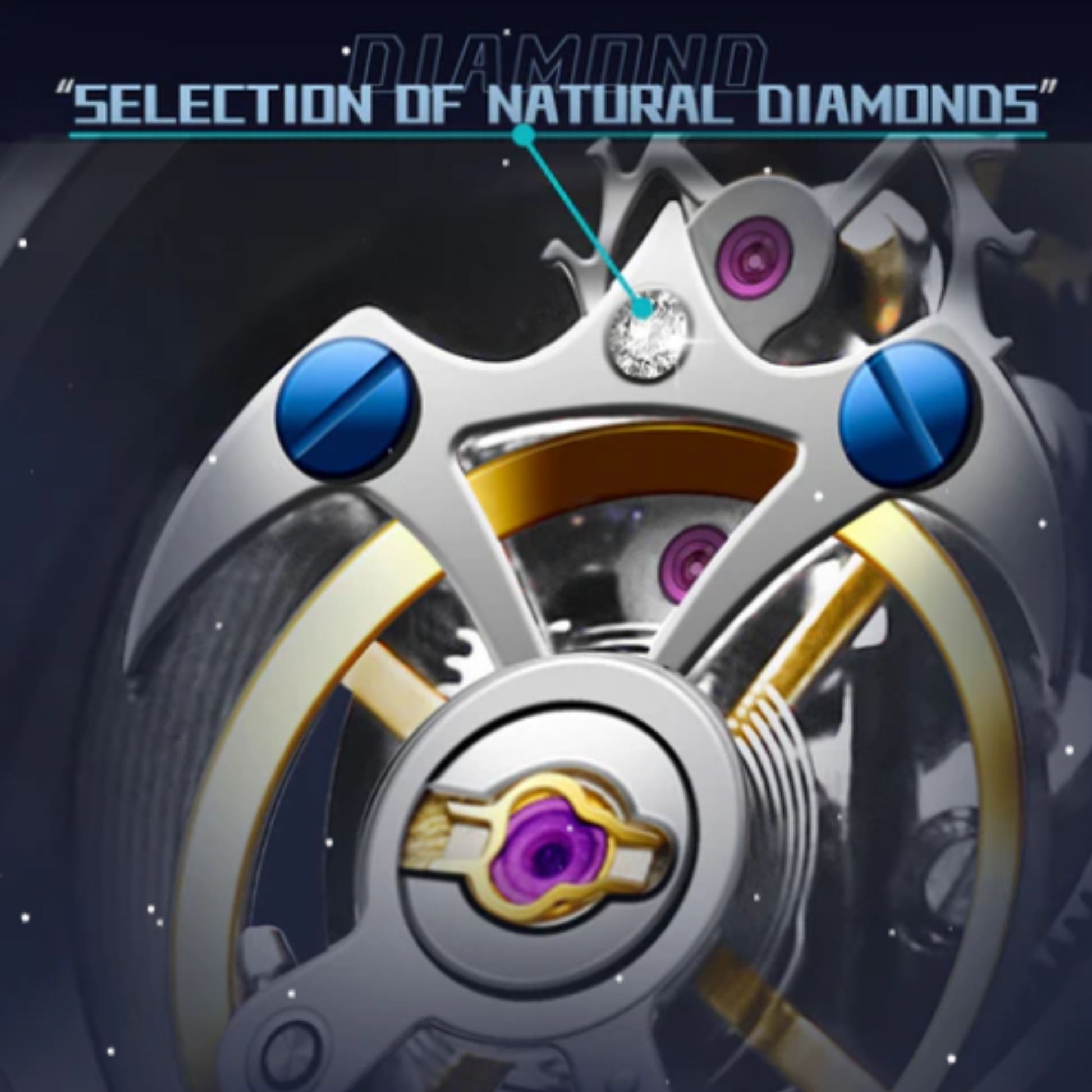 AESOP Original diamond tourbillon movement watch 7040