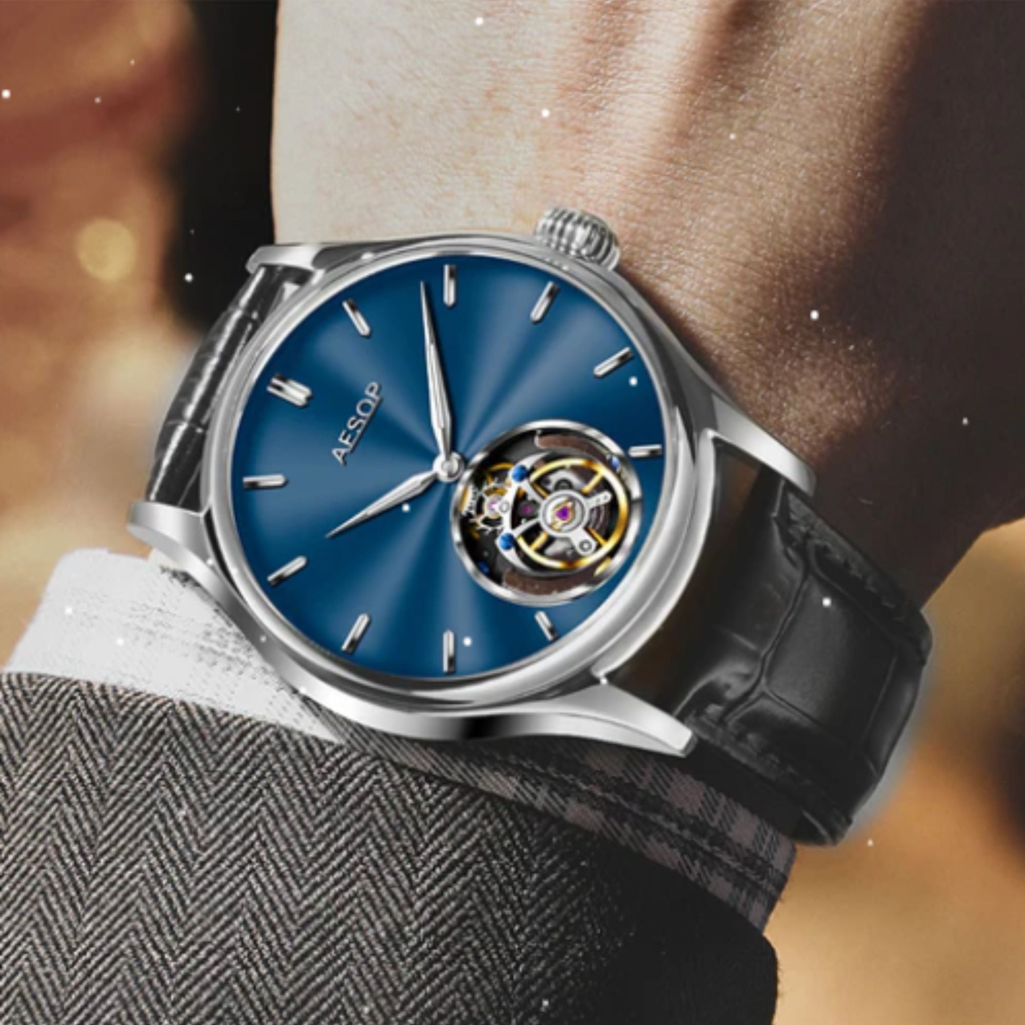 AESOP Original diamond tourbillon movement watch 7040