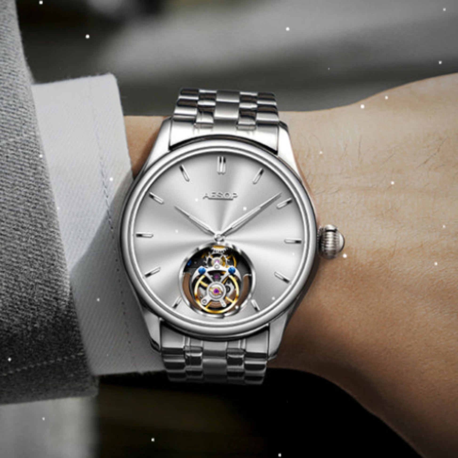 AESOP Original diamond tourbillon movement watch 7040