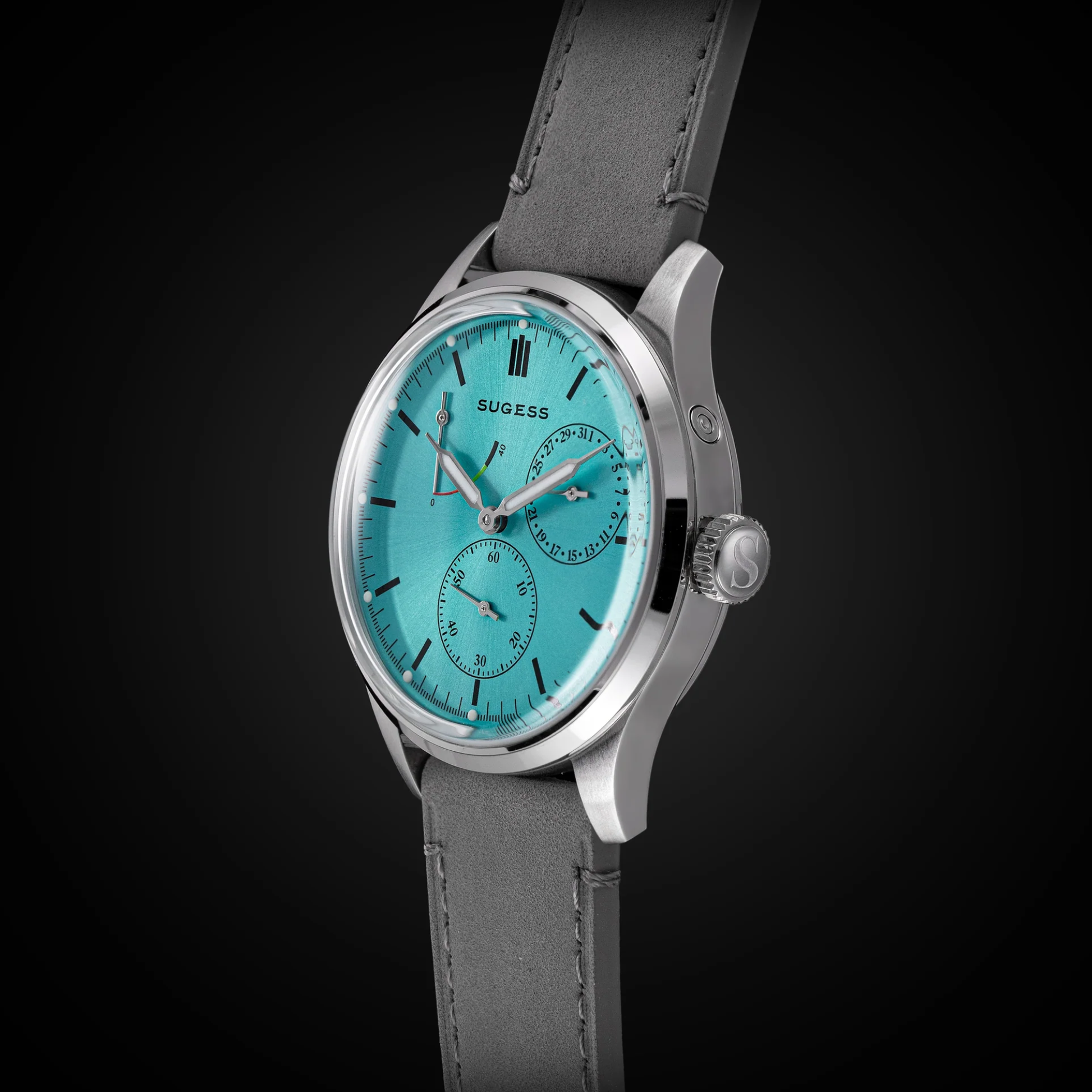 Sugess S458 Light Blue Dial Stainless-Steel Automatic