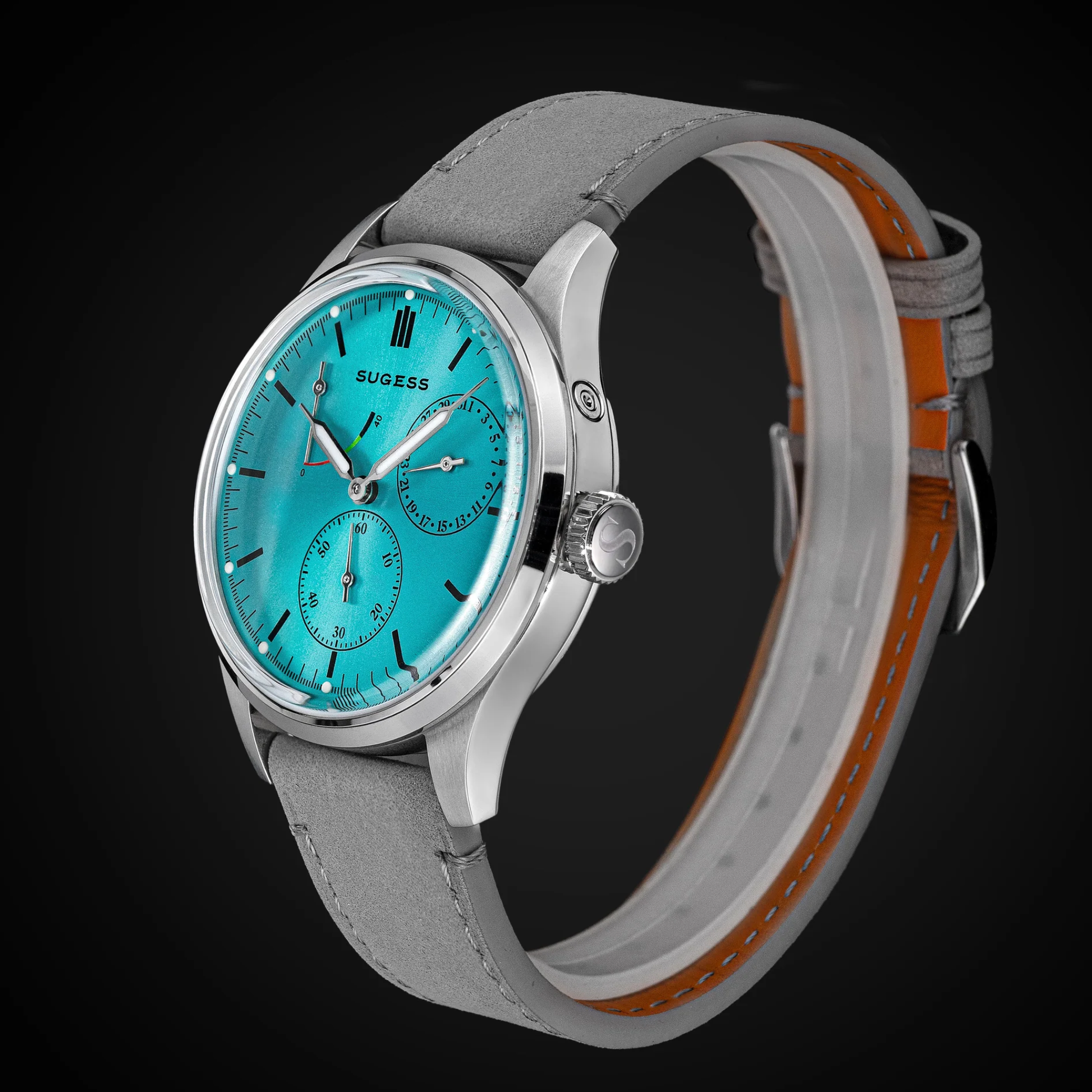 Sugess S458 Light Blue Dial Stainless-Steel Automatic
