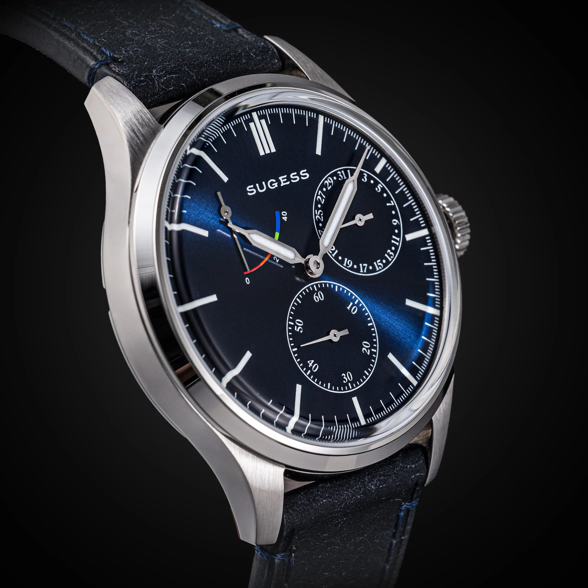 Sugess S458 Deep Blue Dial Stainless-Steel Automatic