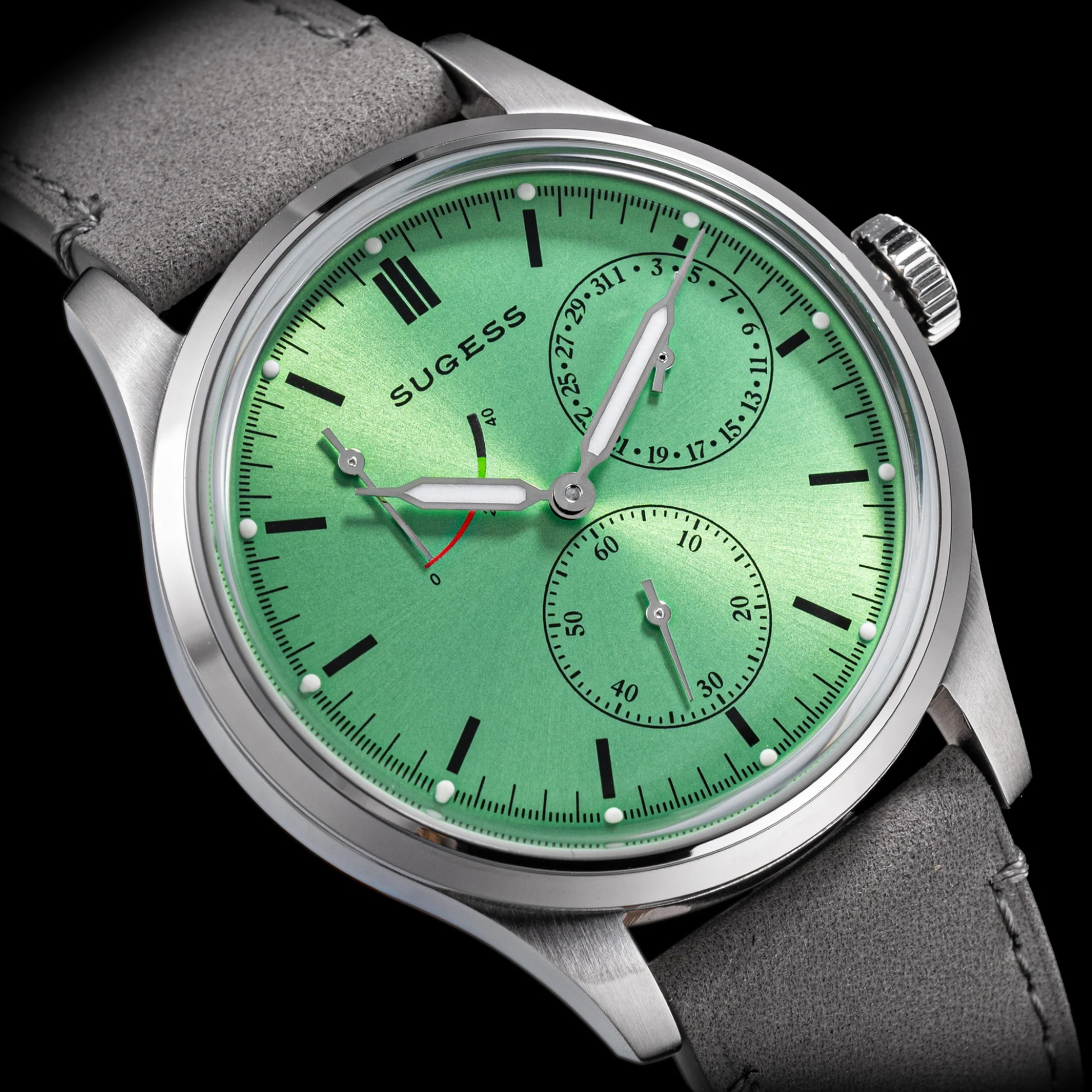 Sugess S458 Green Dial Stainless-Steel Automatic