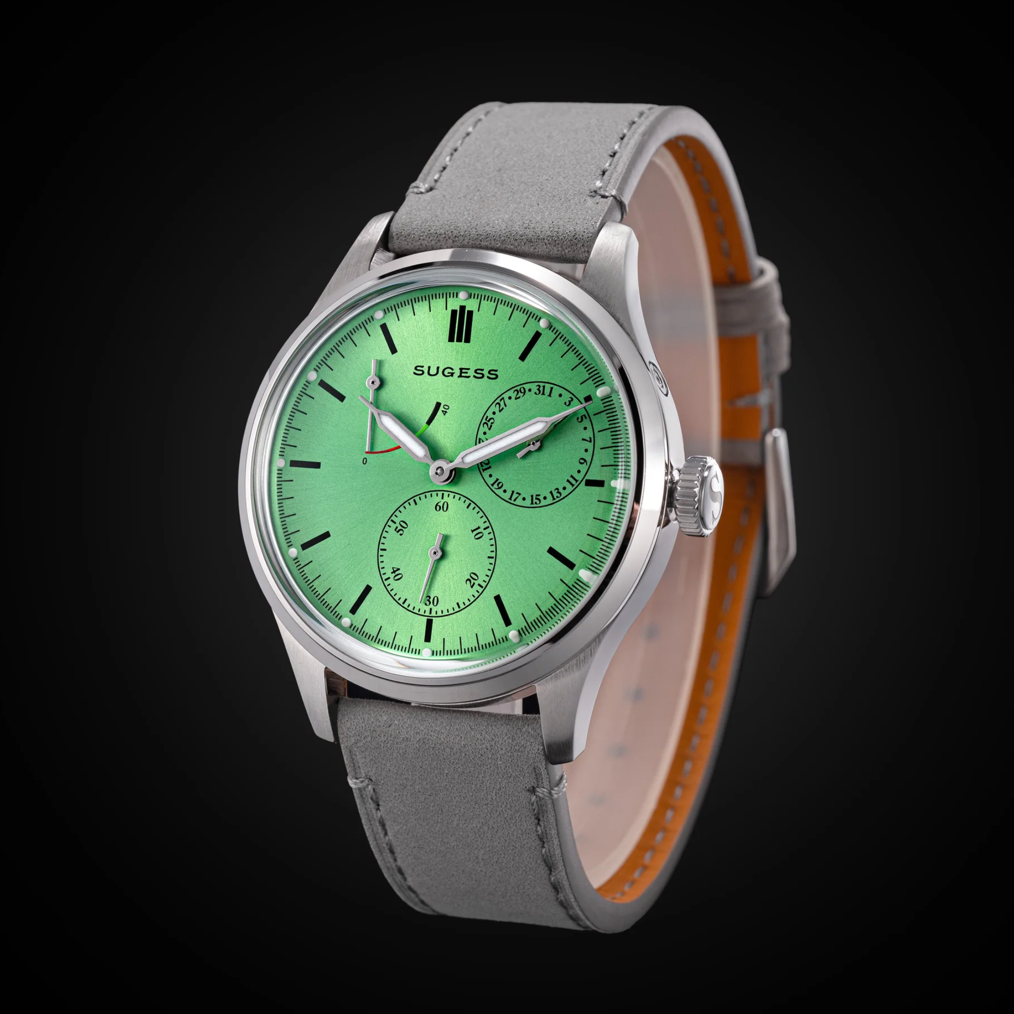 Sugess S458 Green Dial Stainless-Steel Automatic