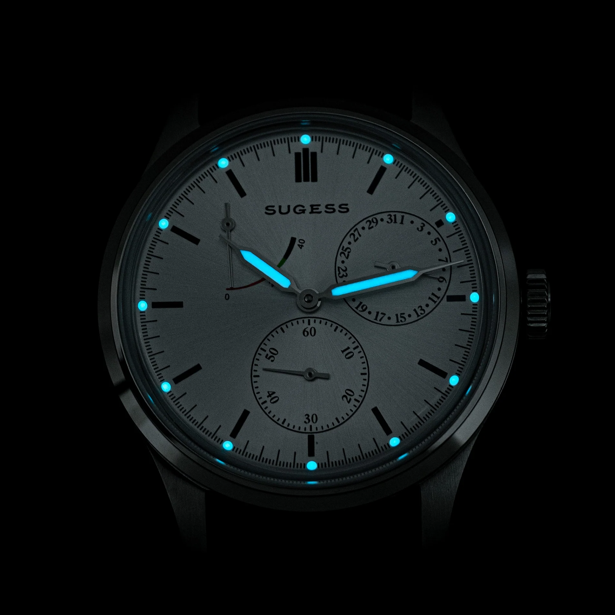 Sugess S458 Light Blue Dial Stainless-Steel Automatic