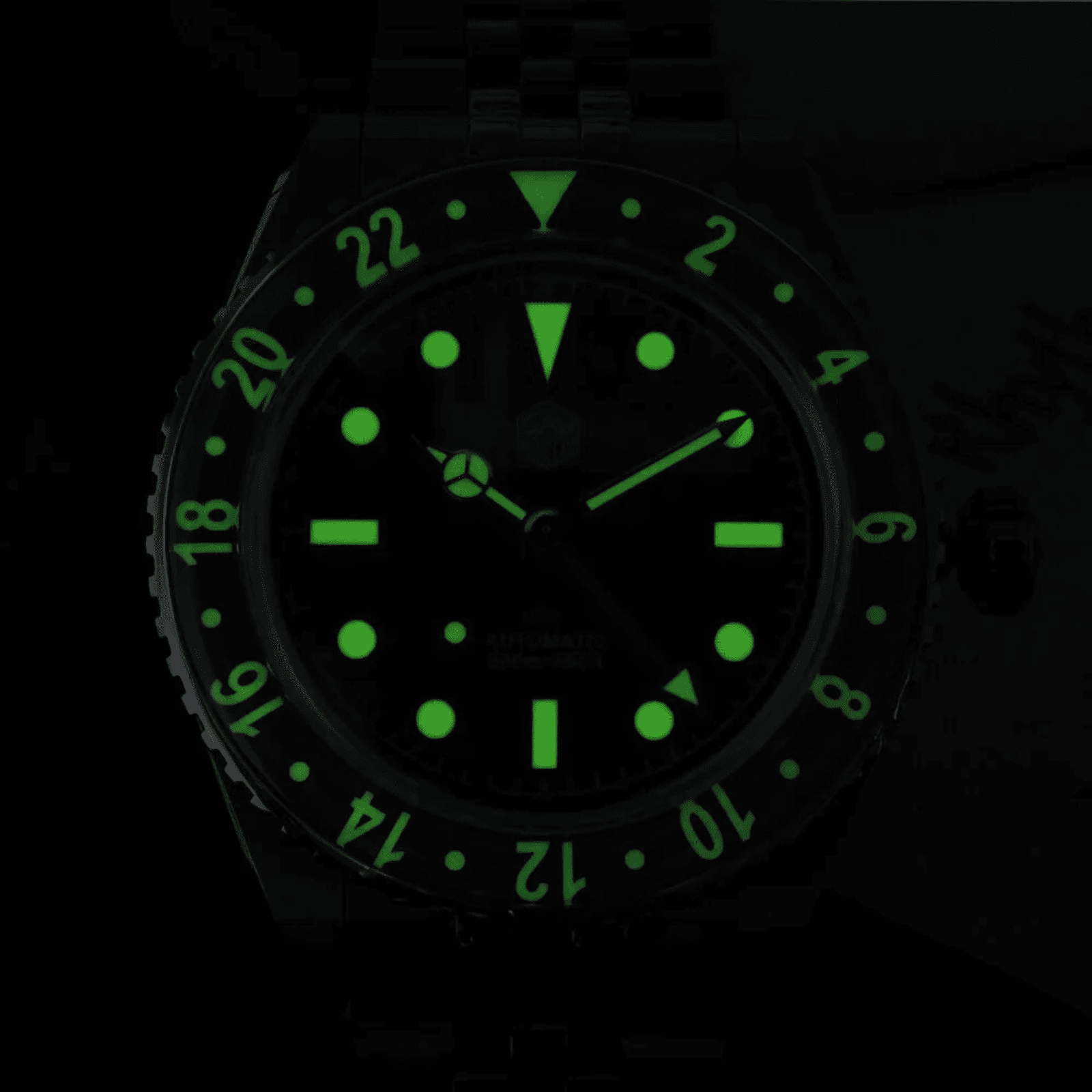 San Martin Vintage GMT Watch SN005-G2 - Black san martin watches india online