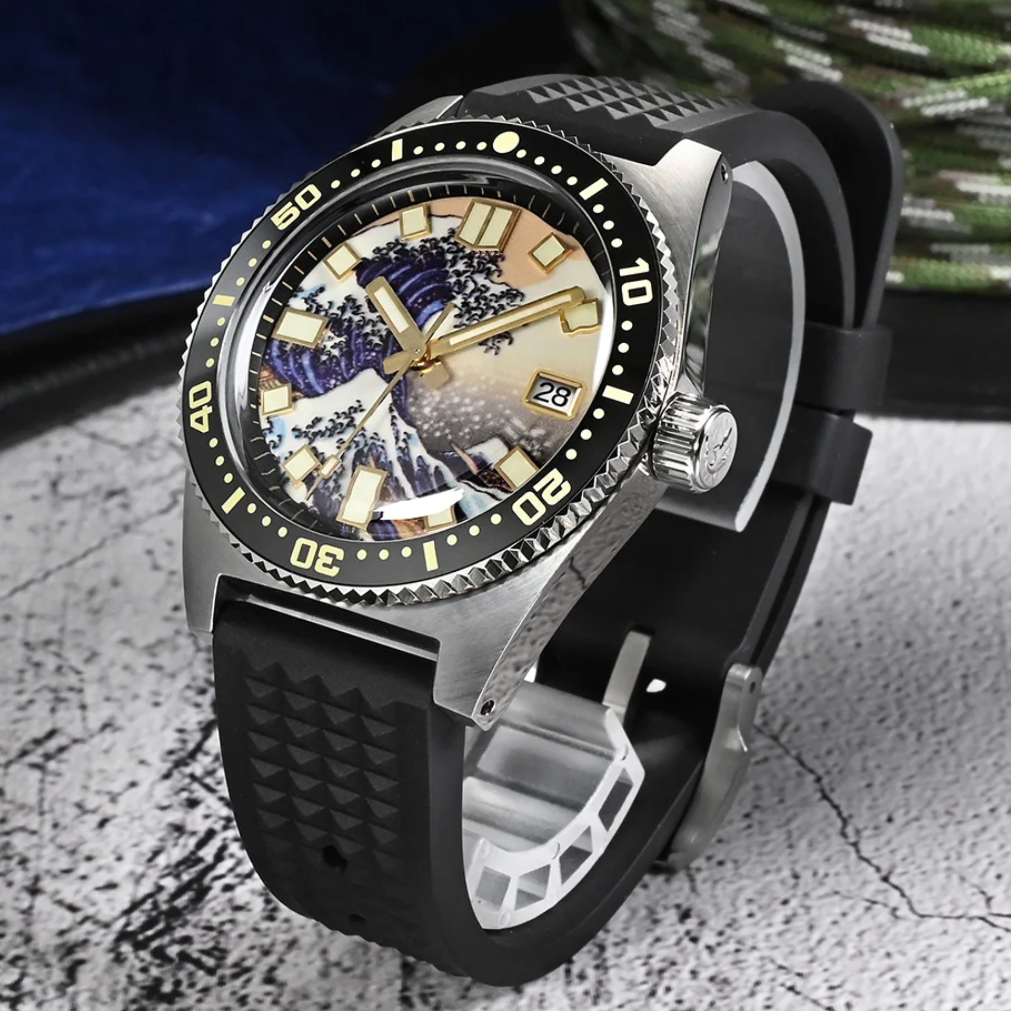 San Martin 40mm 62MAS Diver Surfing Dial Watch SN0007-V3 san martin watches india online