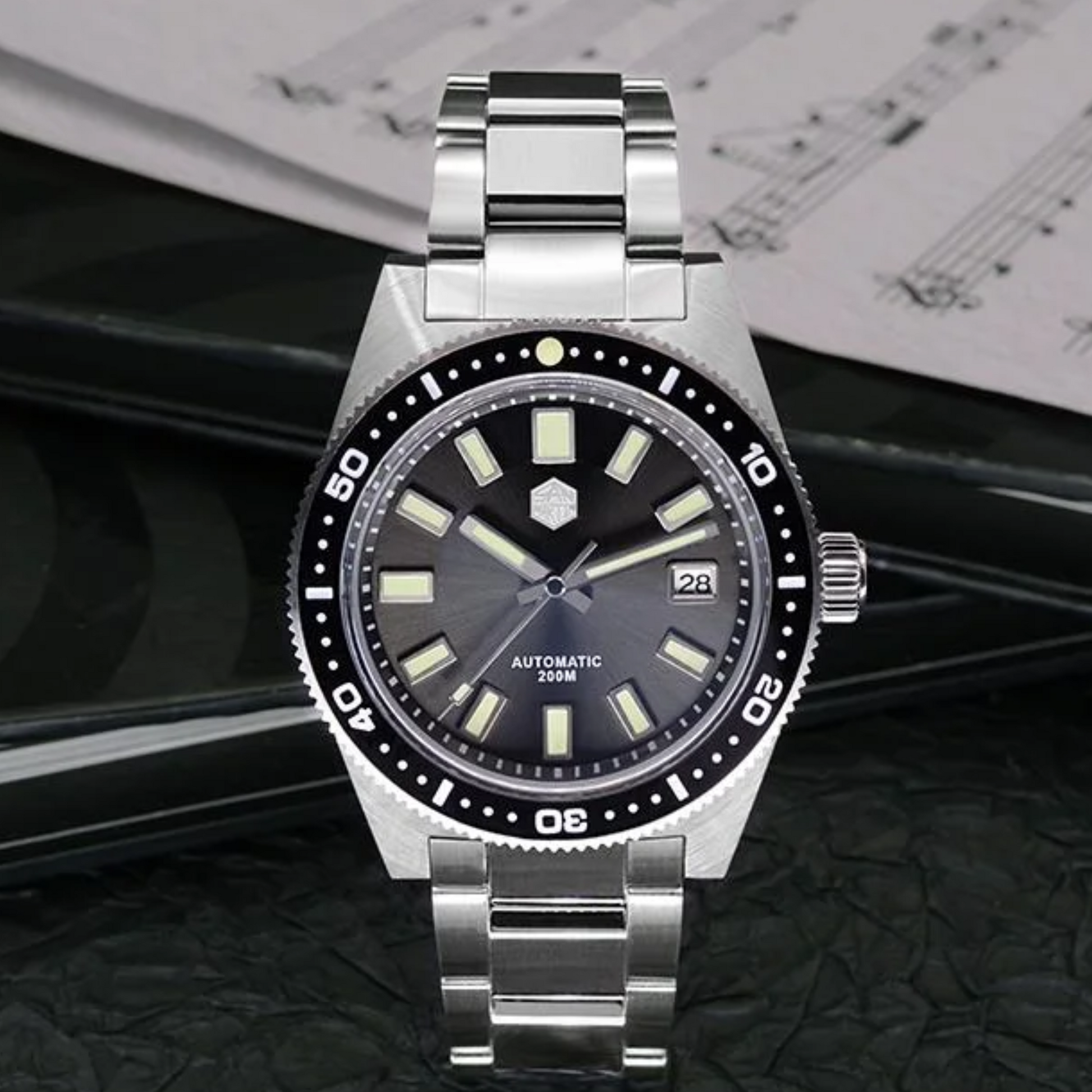 San Martin 62mas Automatic Watch SN007G-V4 - Grey san martin watches india online