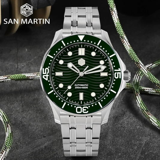 San Martin Sea Ghost Diving Watch SN0088G2 - Green san martin watches india online