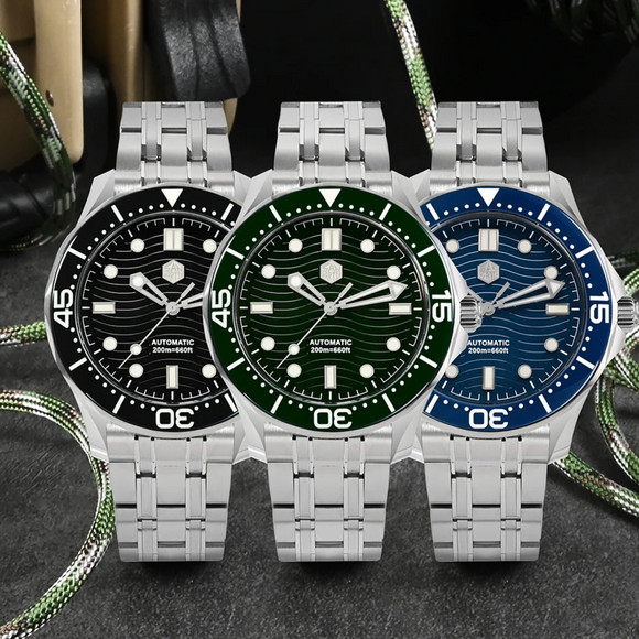San Martin Sea Ghost Diving Watch SN0088G2 - Black san martin watches india online