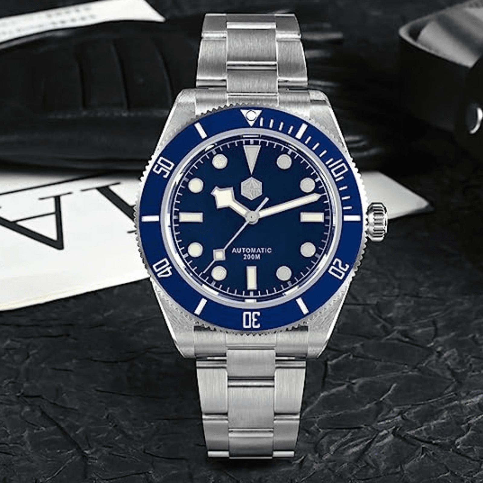 San Martin New BB58 NH35 40mm Diver Watch SN008GB - Blue san martin watches india online