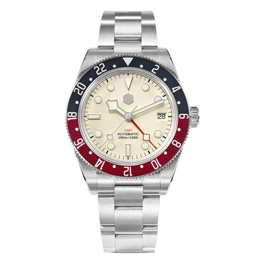 San Martin NH34 BB58 GMT Watch SN0109 - White Dial