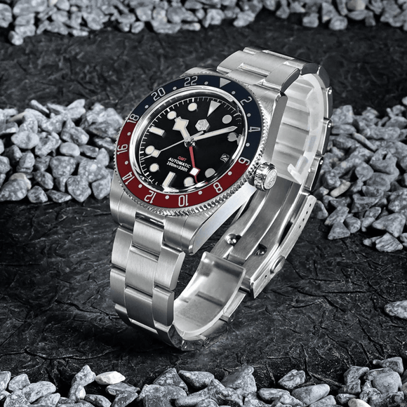 San Martin NH34 BB58 GMT Watch SN0109 - Black Dial san martin watches india online