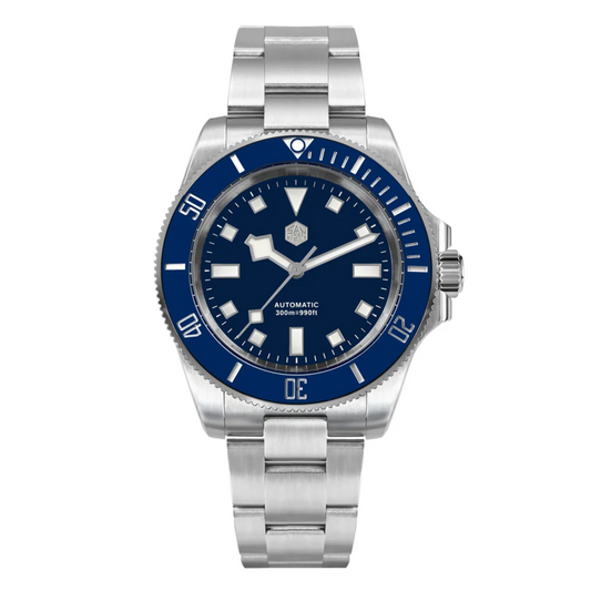 San Martin New Diver Watch Classic Snowflake Hands SN0111G - Blue san martin watches india online