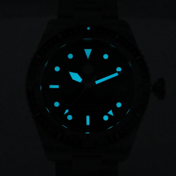 San Martin NH34 GMT Bidirectional Bezel Light Date SN0112G - Black Bezel san martin watches india online