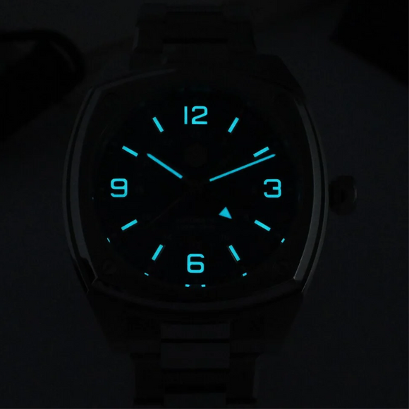 San Martin Mens Watch Original Design Square GMT SN026 - Blue san martin watches india online