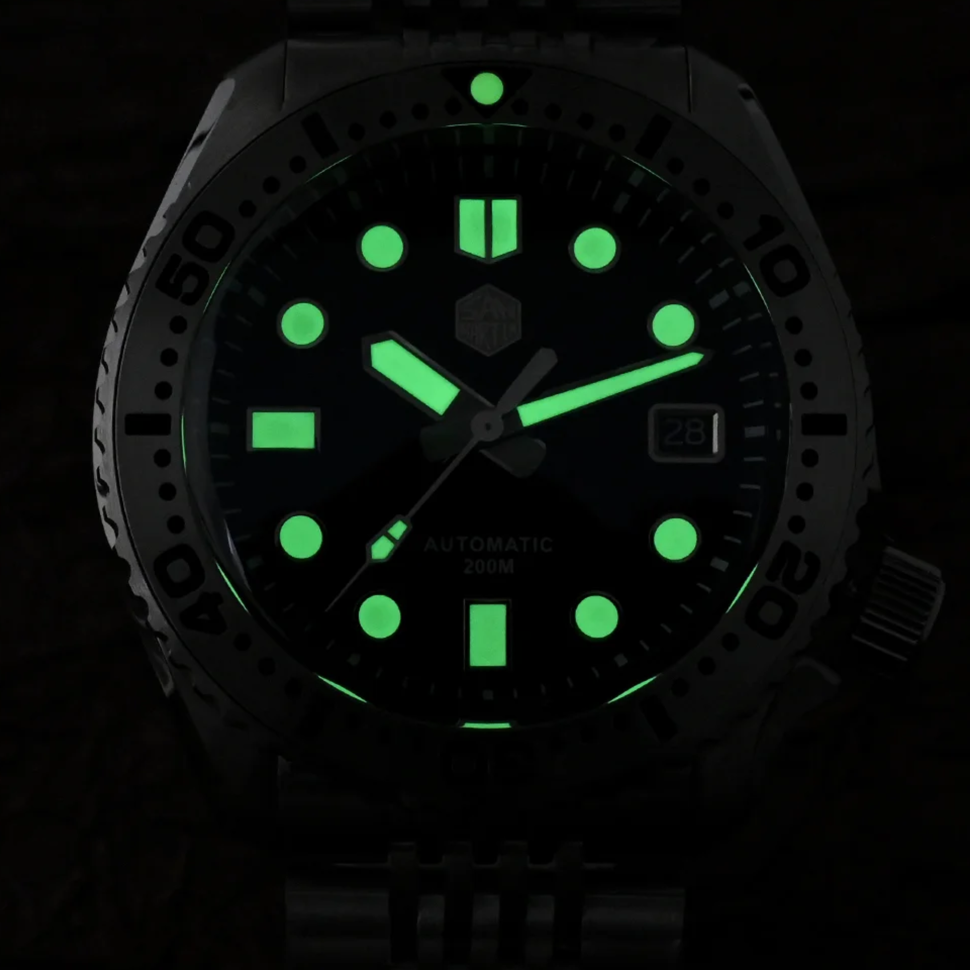 San Martin Abalone NH35 Men's Mechanical Watch SN046-G - Orange san martin watches india online